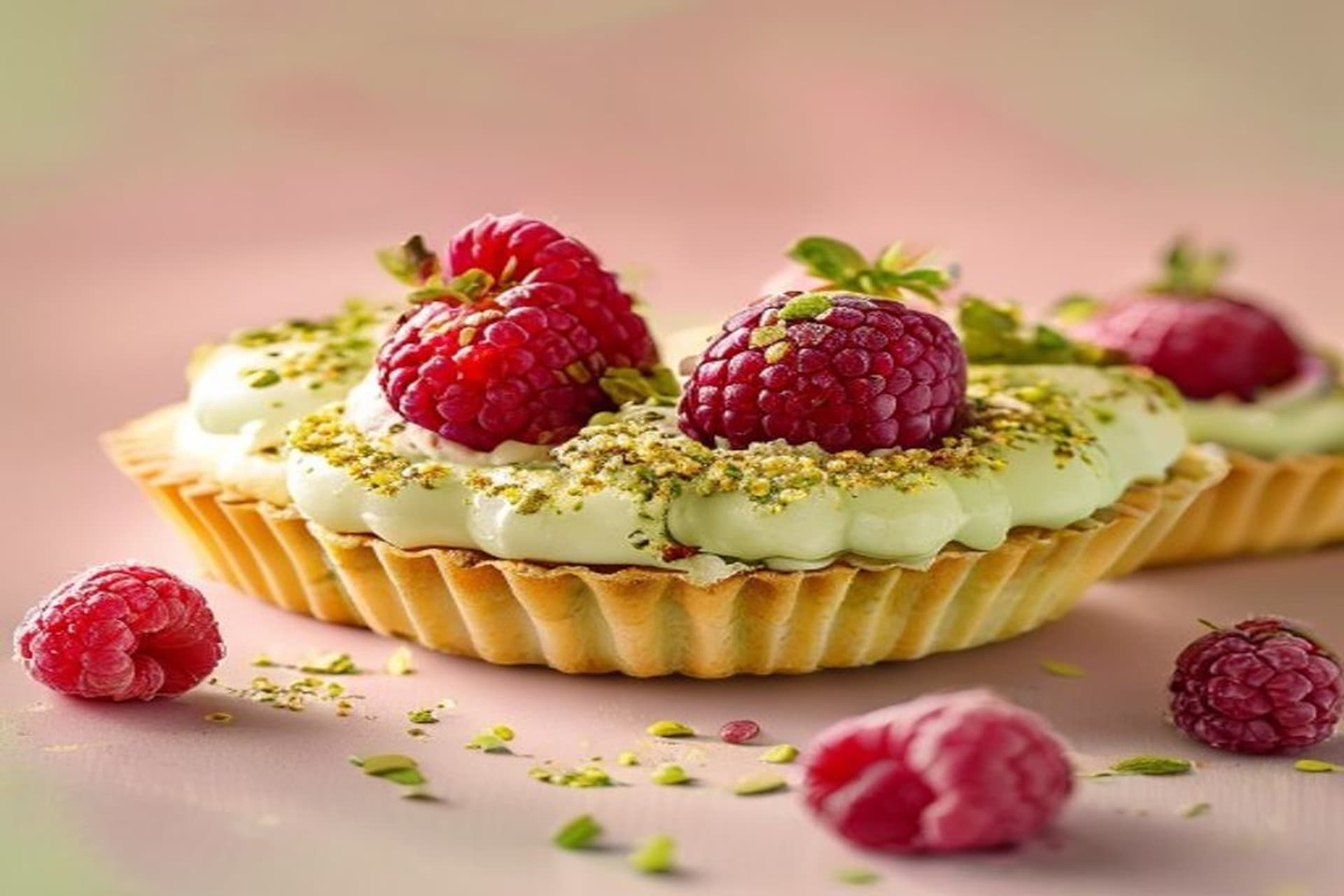 Eclairs de Pistacho y Frambuesa: Elegancia y Equilibrio en Cada Bocado