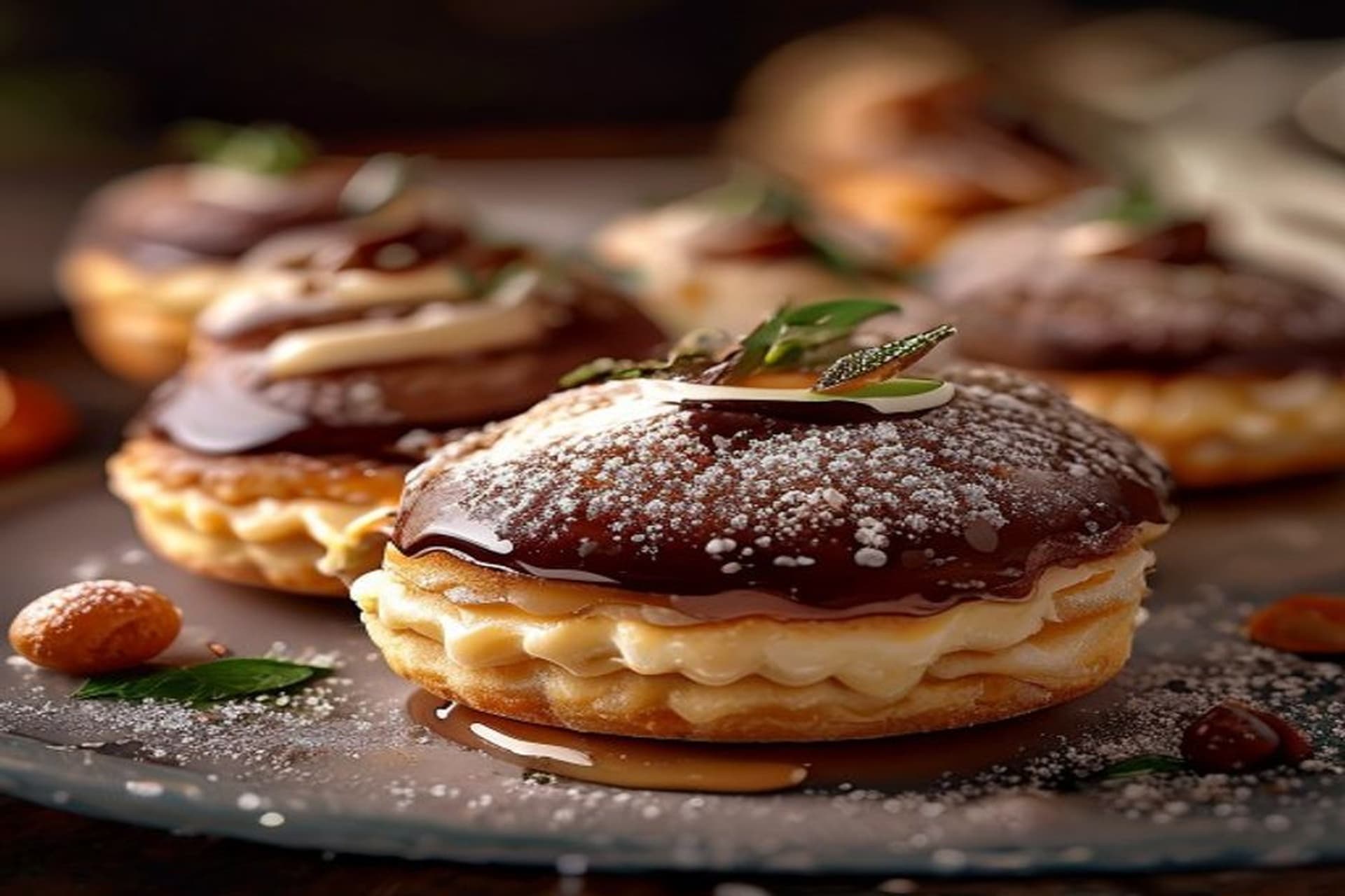 Eclairs de crema diplomática de vainilla: Guía profesional
